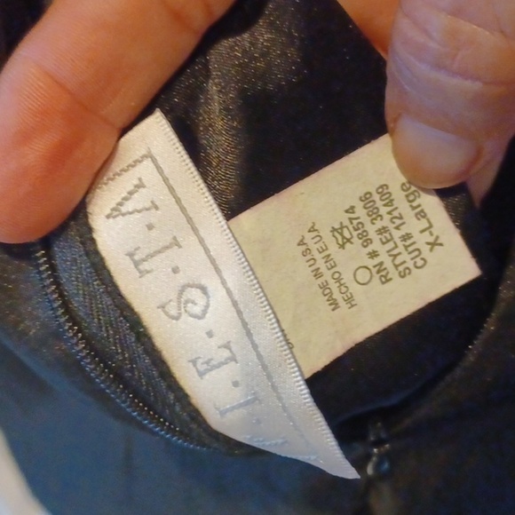 FIESTA Formals Spagetti strap dress, black & gold - Picture 6 of 7